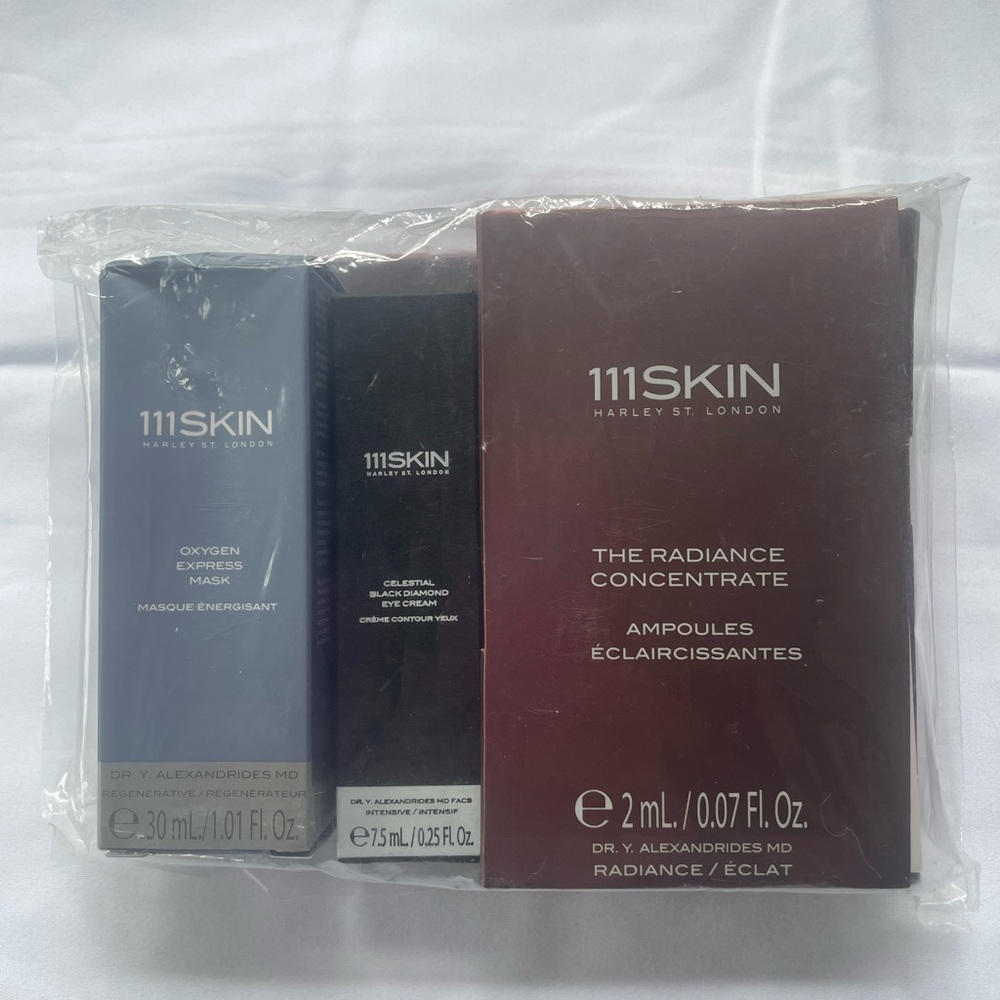111SKIN Oxygen Mask, Eye Cream and Radiance Ampoules